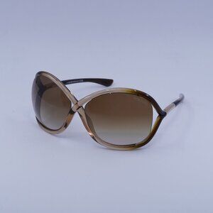 Tom Ford FT0009 74F Whitney Sunglasses Pink/Brown Butterfly Frame, Brown Lenses